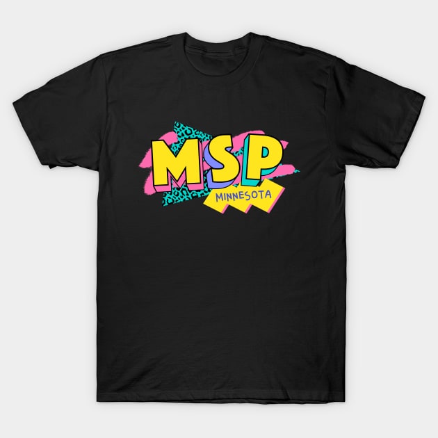 Retro 90s Minneapolis Saint Paul MSP / Rad Memphis Style / 90s Vibes T-Shirt by Now Boarding